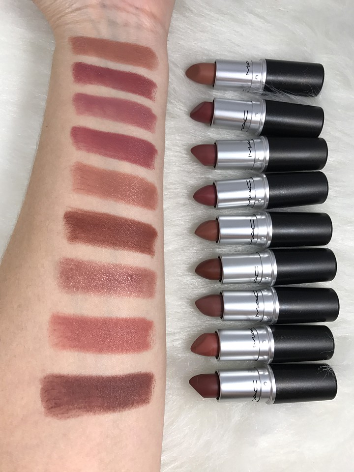 mac lipstick color for brown skin